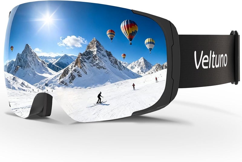Veltuno Ski Goggles for Men Women Adult & Youth, OTG Snowboard Goggles Anti Fog, Snow Goggles UV Protection Wide Vision - Image 1